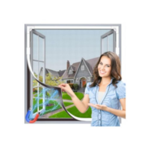 lot 4686 image: HOFUDON Window Screen Adjustable Magnetic Window Screen Replacement Max 39 x 59, DIY Fiberglass Mesh Window Screens for House Windows White Frame Grey Mesh