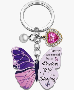 lot 4692 image: Thank You Gift For Pastors Wife Pastor Appreciation Gifts Cute Butterfly Keychain Purple Gift For Women