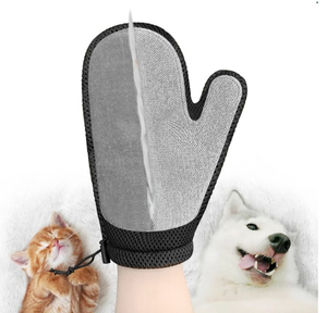 lot 4707 image: Double-Sided Pet Hair Remover Glove  Enhanced Electrostatic Adsorption  for Couch, Furniture, Carpet, Curtain Pet Fur Cleaner  Reusable Cat & Dog Hair Removal Tool