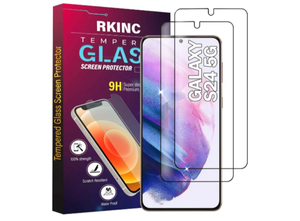 lot 4721 image: RKINC Screen Protector 2-Pack for Samsung Galaxy S24 5G, Tempered Glass Film Screen Protector, 0.33mm Fingerprint Support Lifetime WarrantyBubble-FreeAnti-ScratchAnti-Shatter