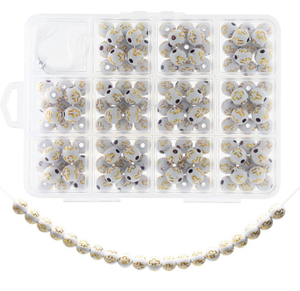 lot 4723 image: 143 Pcs 10mm White Acrylic Cross Beads for Bracelet Making, DIY Christian Religious Rosary Beads with 2m Elastic String & 12-Section Storage Box, Jewelry Making Supplies for Men Women