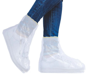 lot 4726 image: 20Pcs Waterproof Shoe Covers for Rain, Disposable Plastic Rain Cover for Shoes, Non-Slip Indoor Outdoor Clear Rain Shoe Covers for Men Women
