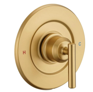 lot 4740 image: Replacement for Moen Gibson Posi-Temp Pressure-Balancing Valve Only Shower Faucet Trim Kit, Volume and Temperature Control Level Handle (Brushed Gold)