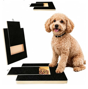 lot 4743 image: Og Nail Scratch Board with Treat Box Durable Scratch Pad for Dogs and Cats, Calming Dog Nail File Board Scratch Buddy, Includes 2 Spare Sandpapers, Indoor Nail Trim Board