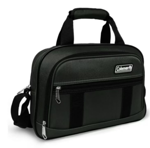 lot 4745 image: Coleman Large Green 3 Pocket Carry Bag Handles and Stap Green Black Trim 11x15 (Used)