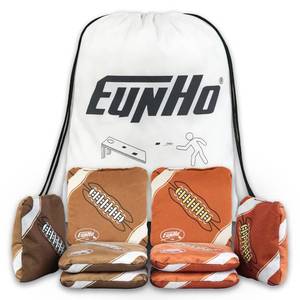 lot 4812 image: EunHo Regulation Cornhole Bags Set of 8 - Dual Sided Slick and Stick Cornhole Bean Bags for Tossing Game Professional All Weather Pro Corn Hole Bags with Tote Bag