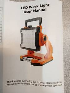 lot 4813 image: LED Work Light with Stand and Power Adapter