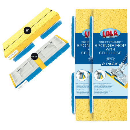 lot 787 image: Lola Products Cellulose SqueezeMatic Butterfly Mop Refill for Quickie TYPE S - 2 CT