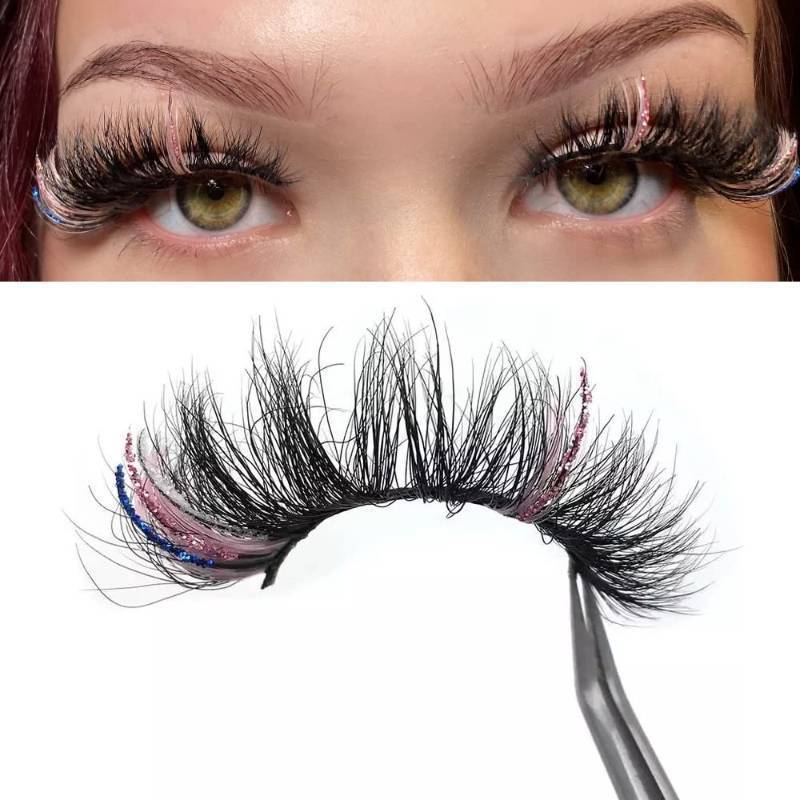 lot 532 image: DOLLSTHETIC� - Original Doll  Glitter eyelashes, Thicker and fuller, comfortable lash band, TikTok Viral, 60 Wears Reusable Faux Mink Lashes, 25mm - 1 Pair