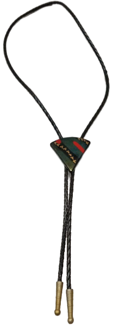 lot 3392 image: Southwest Style Bolo Tie with Triangular Pendant