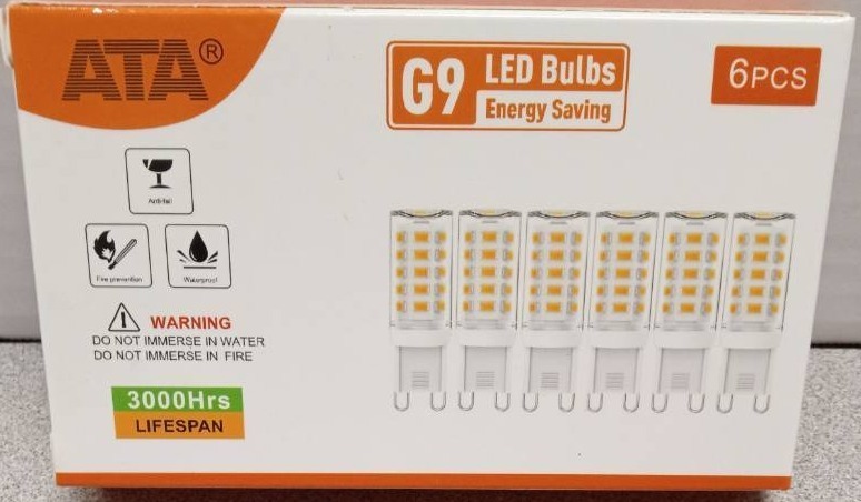 lot 4053 image: ATA G9 LED Light Bulbs 6 Pack Energy Saving