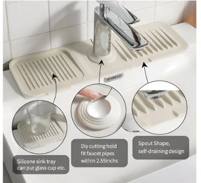 lot 4074 image: Kitchen Sink Dish Drying Mat with Drain Hole