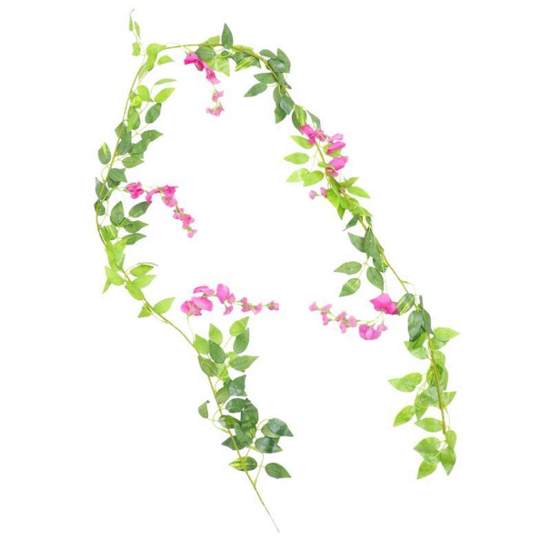 lot 4227 image: OHPHCALL Realistic Artificial Wisteria Vine Wedding Flower Decor Greenery Garland Home 2 Piece