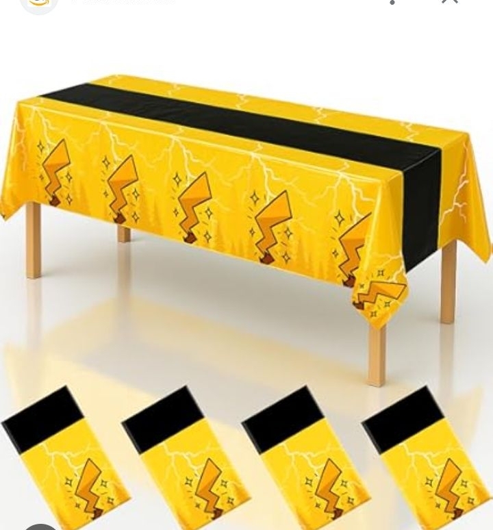 lot 4236 image: Lightening Theme Party Tablecloth 108 in. Set of 3