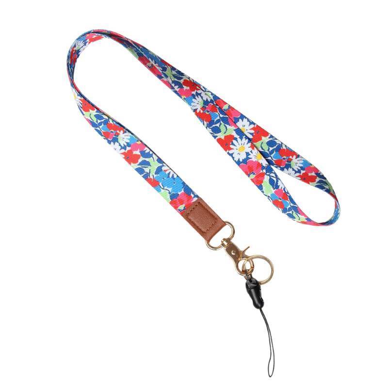 lot 4238 image: Oretgie Neck Lanyard for Keys, Wallets and ID Badge Holders, Cute Cool Lanyard Strap for Men and Women (Blue-pattern, 1)