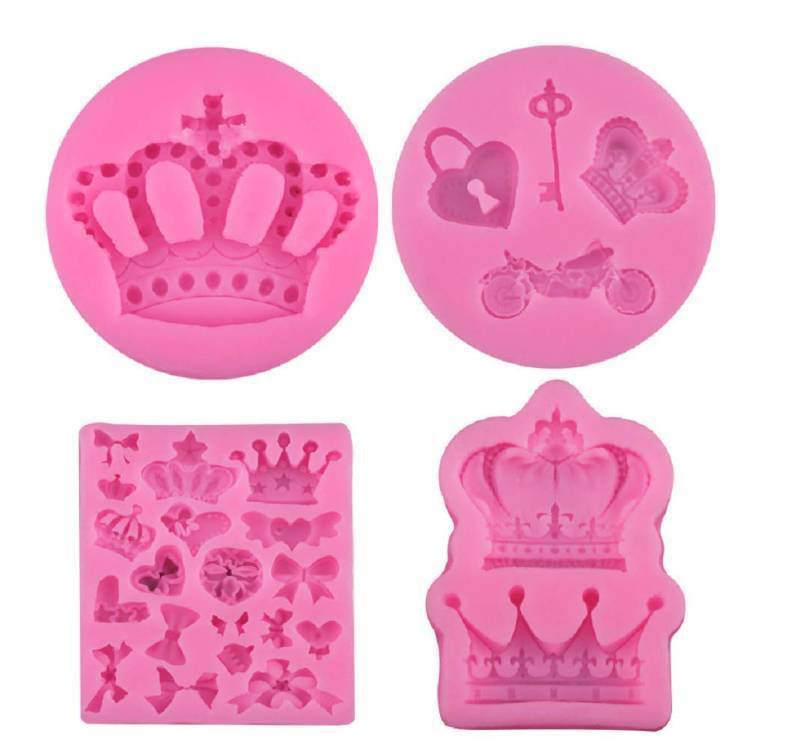 lot 4262 image: HORNO DIY Handcraft Silicone Crown Fondant Candy Molds Bows Crown Heart Mold for Chocolate, Cake Decoration, Cupcake Topper, Pastry, Cookie Decor, Epoxy Resin, Clay, Crafting Projects