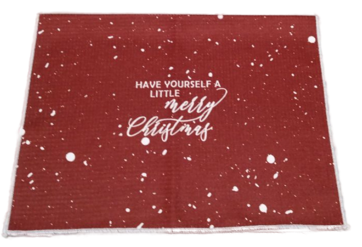 lot 4120 image: Have Yourself A Merry Little Christmas Red Holiday Towel