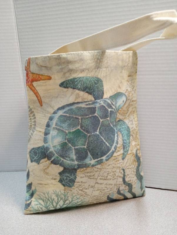 lot 4344 image: Sea Turtle Canvas Car Trash Can