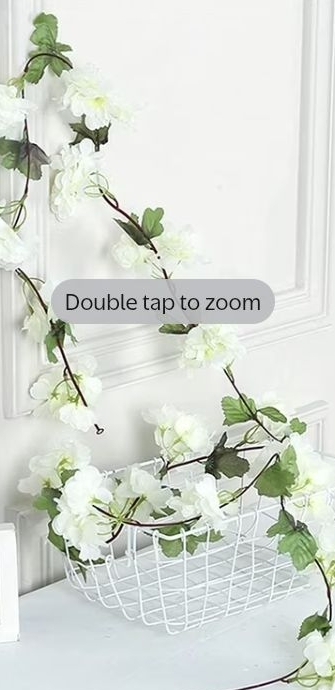 lot 4387 image: Artificial White Flower Garland Vine