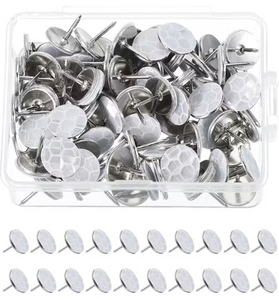 lot 4599 image: Reflective Trail Marking Tacks 120 Pieces Silver