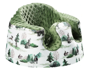 lot 4769 image: BOMOLOUR Seat Cover Compatible with Bumbo Seat and Nuby Seat, Floor Seat Cover for Boys and Girls, Removable Breathable Baby Seat Cover, New Designed, Anti-Slip, Seat Not Included, Green Forest