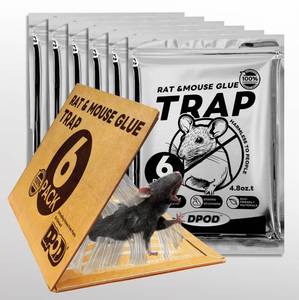 lot 4859 image: Glue Mouse Traps Indoor for Home 6 Pack, Large Sticky Mouse Traps for Inside House, Pre-Baited Adhesive Non-Toxic Glue Traps for Mice Rats, Snakes, Lizard, Insect(13.5 x 8.5)