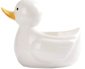 Salad Bowl ceramic Cute Duck Ceramic Dessert Bowls Seasoning Dishes Dipping Bowls Ketchup Saucer Tea Bag Holders For Salad Pudding Yogurt Ice Cream Salads Cereal