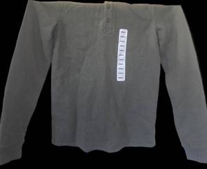 lot 4871 image: Mens Long Sleeve Henley Shirt - Size Small