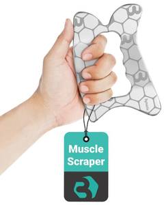 lot 4892 image: Stainless Steel Gua Sha Body Scraper - Scar Tissue & Fascia Massage Tool - Physical Therapy IASTM Scraping Tool