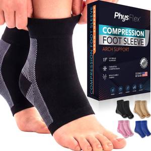 lot 4896 image: Ankle Brace for Women & Men - Compression Socks 20-30mmHg, Achilles Tendonitis, Plantar Fasciitis Relief, Sprained Ankle, Heel Spurs, Foot Swelling & Fatigue, Arch Support (1 Pair)
