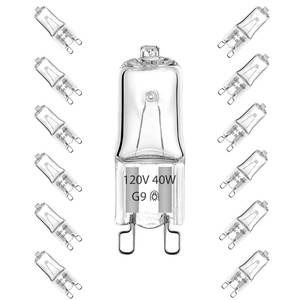 lot 4897 image: GARTO G9 40W 120V Halogen Light Bulbs 2 Pin, No Mercury Eye-Protective, Dimmable 360° Beam Angle, 3000H lifespan, Home Stock-Up Kit for Hood Light Oven Bulb,Chandeliers, Bathroom Light Bulbs,12 Pack