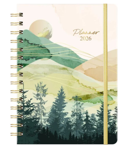 lot 4794 image: 2026 Planner - 2026 Planner Weekly and Monthly from JAN. 2026 - DEC. 2026, 6.4 x 8.5, 2026 Calendar with Monthly Tabs, Sturdy Cover, Premium Paper, Strong Twin-wire, Back Pocket, Elastic Closure