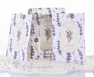 lot 5017 image: 6 Pack Lavender Scented Sachets for Drawer and Closet, Long Lasting Closet Air Freshener, Wardrobe Odor Eliminator, Home Fragrance Bags, Lavender