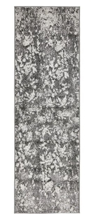 Loom Metro Collection Area Rug Runner - Leaflet Pattern Dark Gray/Beige 2 x 10