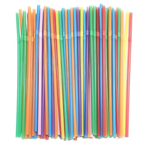 lot 5032 image: Yaosheng Colorful Plastic Drinking Straws Set (200 Straws)