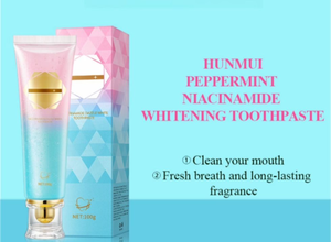 lot 5034 image: HUNMUI Peppermint Niacinamide Whitening Toothpaste 100g (Pack of 2)