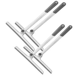 lot 5047 image: Window Squeegee, 2 Pack Shower Squeegee for Glass Doors Bathroom Mirror Windows Cars and Tile Walls, Silicone Plastic Squiggy Cleaner Tool 12 inch