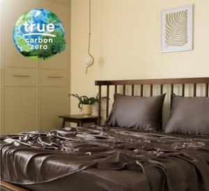 lot 5048 image: Certified 100% Tencel Lyocell Sheets4 Piece SetSateen WeaveTrue Carbon ZeroGentle to SkinGenuity Tags IncludedNatural SheenAustrian Eucalyptus (King,Charcoal Gray)