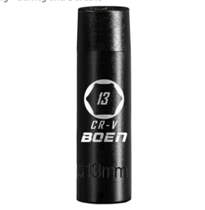lot 5068 image: BOEN 38 Drive Deep Impact Sockets, Premium Impact Socket, 13mm Socket, Metric, 6 Point,Cr-V Steel with Laser Marking - Strong and Durable (2 Pack)