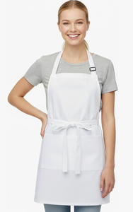 lot 5076 image: Xthrotsenk Apron White Cooking Aprons for Women Short Chef Aprons with Pockets Kitchen Adjustable Apron straps