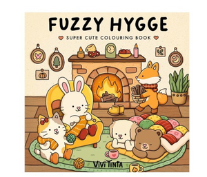 lot 5104 image: Fuzzy Hygge Cute and Cozy Coloring Book for Adults & Teens Featuring Adorable Animals Characters for Stress Relief (Fuzzy Friends Coloring)