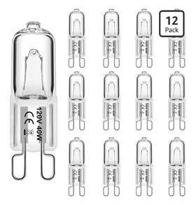 lot 5111 image: WeshLMPO G9 Bulb 40W 120V G9 Halogen Light Bulbs 2 Pin for Hood Light Oven Bulb Replacement Dimmable Warm White (2x12 Pack)