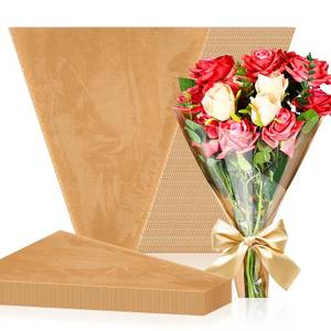 lot 4929 image: Sabary 100 Pcs Flower Bouquet Wrapping Paper Flower Rose Sleeves Bulk Floral Bags for Valentine Bridal Shower Wedding Anniversary Birthday Mothers Day(15.8 x 13.8)
