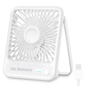 lot 4932 image: Koonie USB Desk Fan, Strong Wind Ultra Quiet Small Personal Fan with 180° Tilt Folding and 3 Speeds Adjustable, USB-C Corded Powered Mini USB Fan for Office Desktop Bedroom White, NO BATTERY