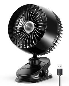 lot 4939 image: Koonie USB Clip on Fan, Strong Wind Ultra Quiet Small Desk Fan with Strong Clamp, More Than 360° Adjustable, 3 Speeds USB-C Corded Powered, Mini Personal Fan for Home Office Desktop Black