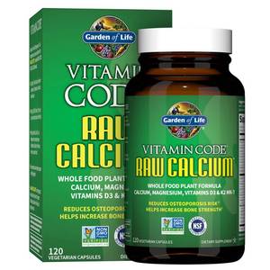 lot 4941 image: Garden of Life Raw Calcium Supplement for Women and Men - Vitamin Code Made from Whole Foods with Magnesium, K2, Vitamin D3 and Vitamin C plus Probiotics for Digestion, 120 Capsules 426