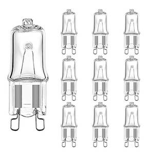 lot 4948 image: BesYouSel G9 Halogen Bulb 20W T4 JD Type Bulb 120 Volt Lamp G9 Base Bi Pin Halogen House Hold for Under Cabinet Light Pendant Accent Microwave Bulbs 2700K Warm White Clear Glass Pack of 10