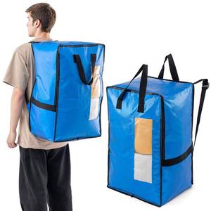 lot 4960 image: TAILI 2 Pack Blus Moving Bags wAdjustable Backpack Straps, Moving Supplies, Moving Boxes Alternative, Heavy Duty Storage Totes for College Packing, Camping Backpack for Travel, Dorm, Laundry
