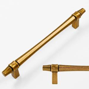 lot 4962 image: Amerdeco 10 Pack Antique Brass Cabinet Pulls 5 Inch(128mm) Hole Center Drawer Pulls Cabinet Hardware Kitchen Cabinet Handles for Bathroom ZH0074