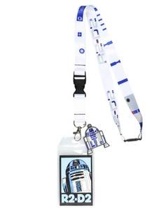 lot 4966 image: Star Wars R2-D2 Robot Droid Lanyard ID Badge Holder with 2.5 Rubber Charm
